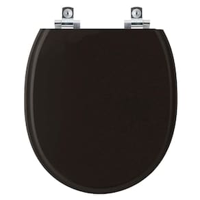 Assento Sanitário com Fechamento Lento Village Ébano (Preto) para vaso Deca