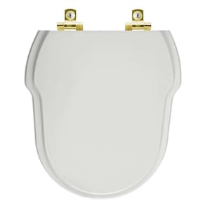 Assento Sanitário Soft Close Ibiza Cinza Platina para vaso Incepa com Ferragem Dourada