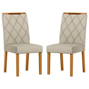 Cadeira para Mesa de jantar Sarah Kit 2 Peças Ype Veludo Nude – New Ceval