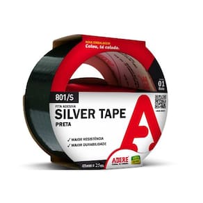 Fita Silver Tape Preta - 45Mm X 25M - Adere