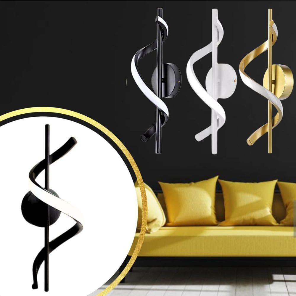 Luminária Arandela Led 24 Watts 40X12Cm Espiral Ondulado