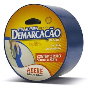 Fita Demarcação Solo Azul - 50Mm X 30M - Adere