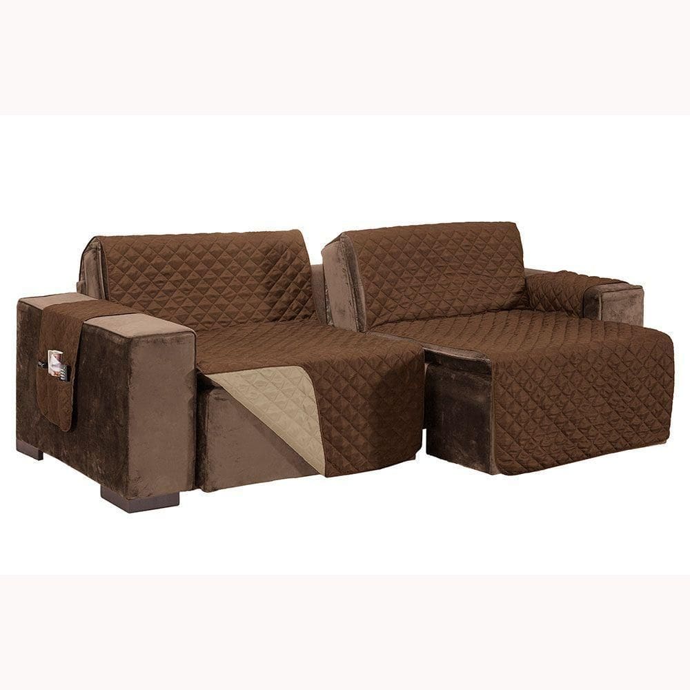 Protetor De Sofá Assento 2,40m Retrátil 100% Poliéster Cor:tabacocáqui