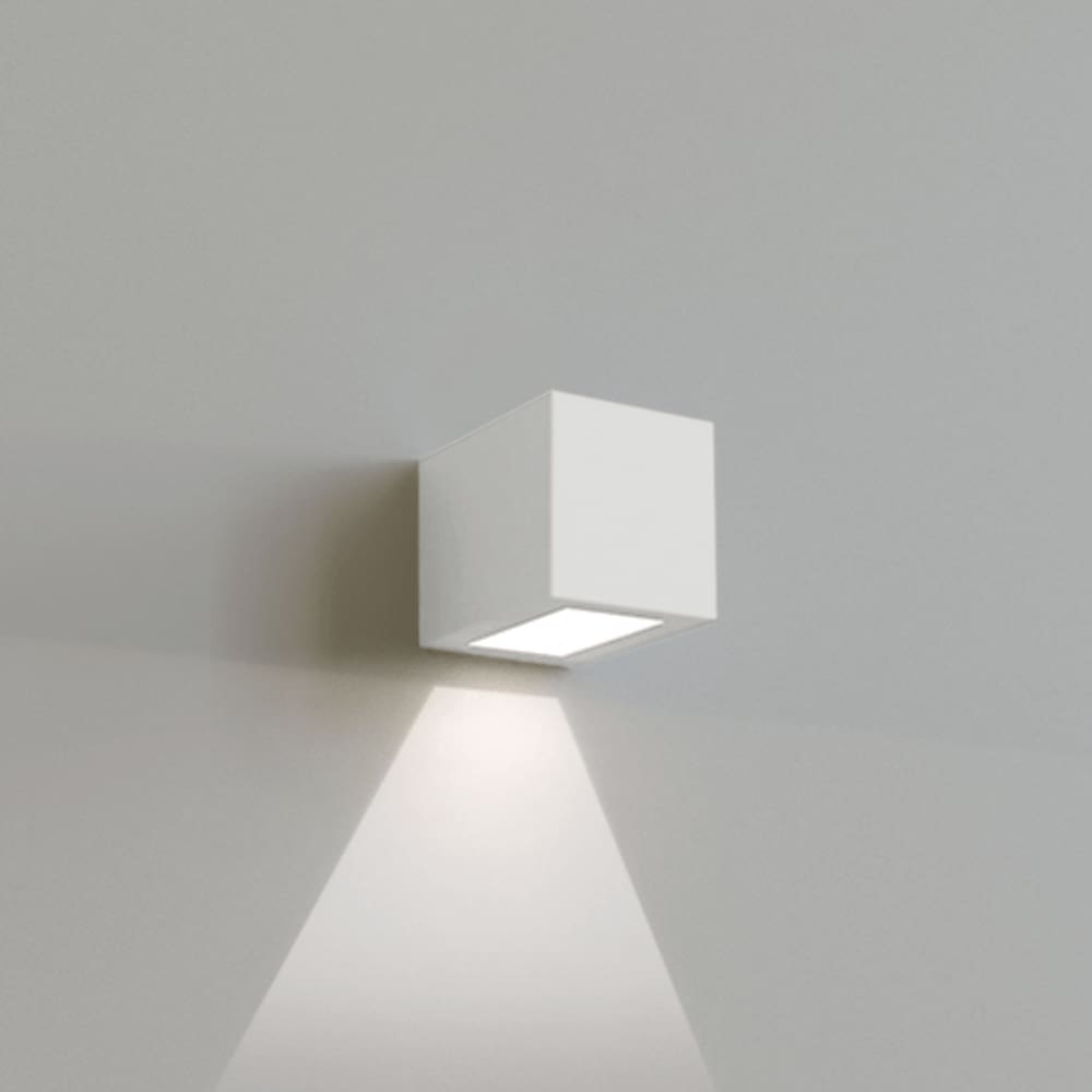 Arandela 8046FA-BF com Lente Facho Aberto e Fechado - Branco Fosco