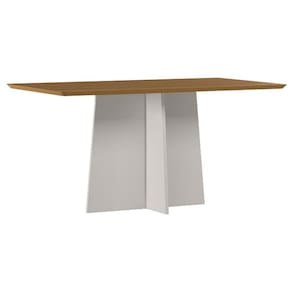 Mesa de Jantar Anitta 160x90 cm sem Vidro Off White Ype - New Ceval