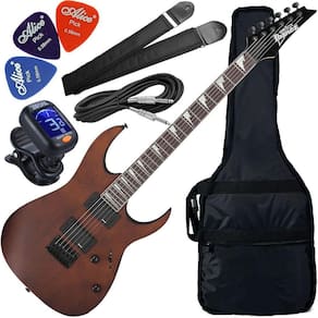 Kit Guitarra Ibanez Grg121 Dx Hh Walnut Flat Wnf Gx01