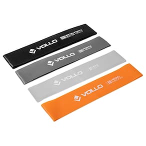 Kit 4 Faixas Elásticas Mini Bands Exercícios Físicos Diferentes Intensidades Treinos Musculares Vollo