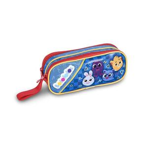 Estojo Duplo Escolar Infantil Bolofofos Azul - Clio