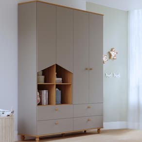 Guarda Roupas de Bebê 100% MDF 4 Portas