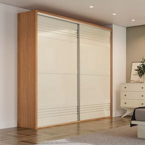Guarda-Roupa Casal 222x238cm Freijó Off White Dalla Costa