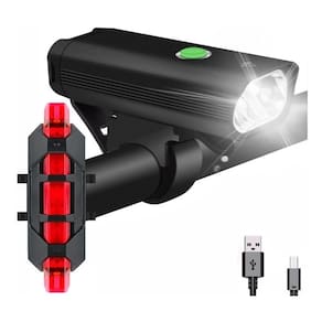Kit Shiver Farol Bike Frontal + Pisca Traseiro Led Usb