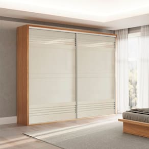 Guarda-Roupa Casal Grande 267x238cm Freijó Off White Dalla Costa