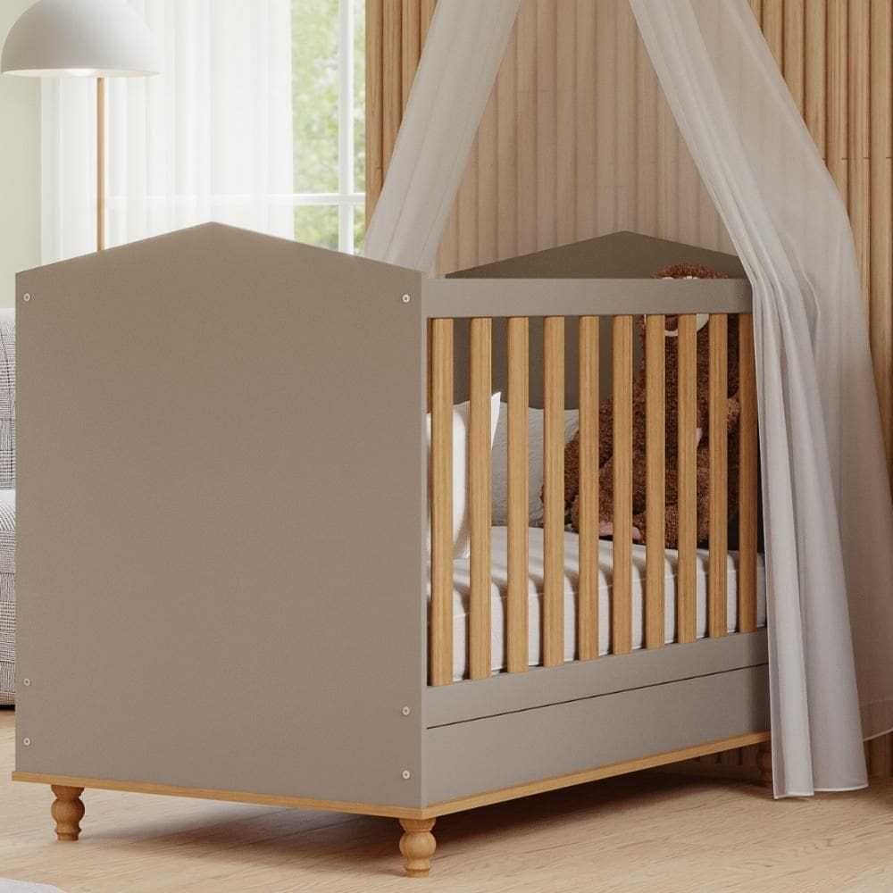 Berço Americano 100% MDF 3 em 1 Mini cama Montessoriana