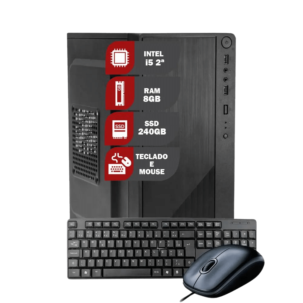 Pc Computador Cpu Core I5, Ssd 240gb, 8gb ram, teclado+mouse