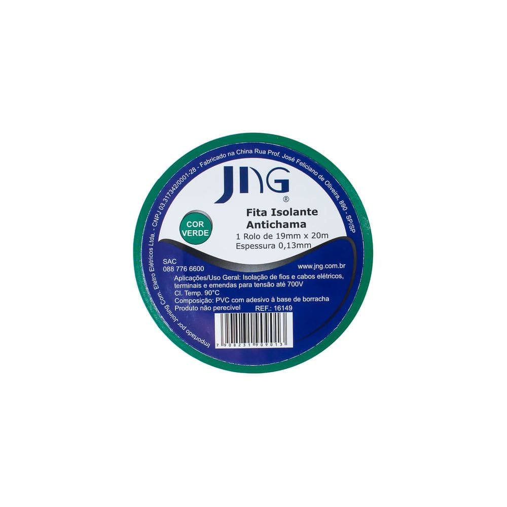 Fita Isolante Verde 19Mm 20M