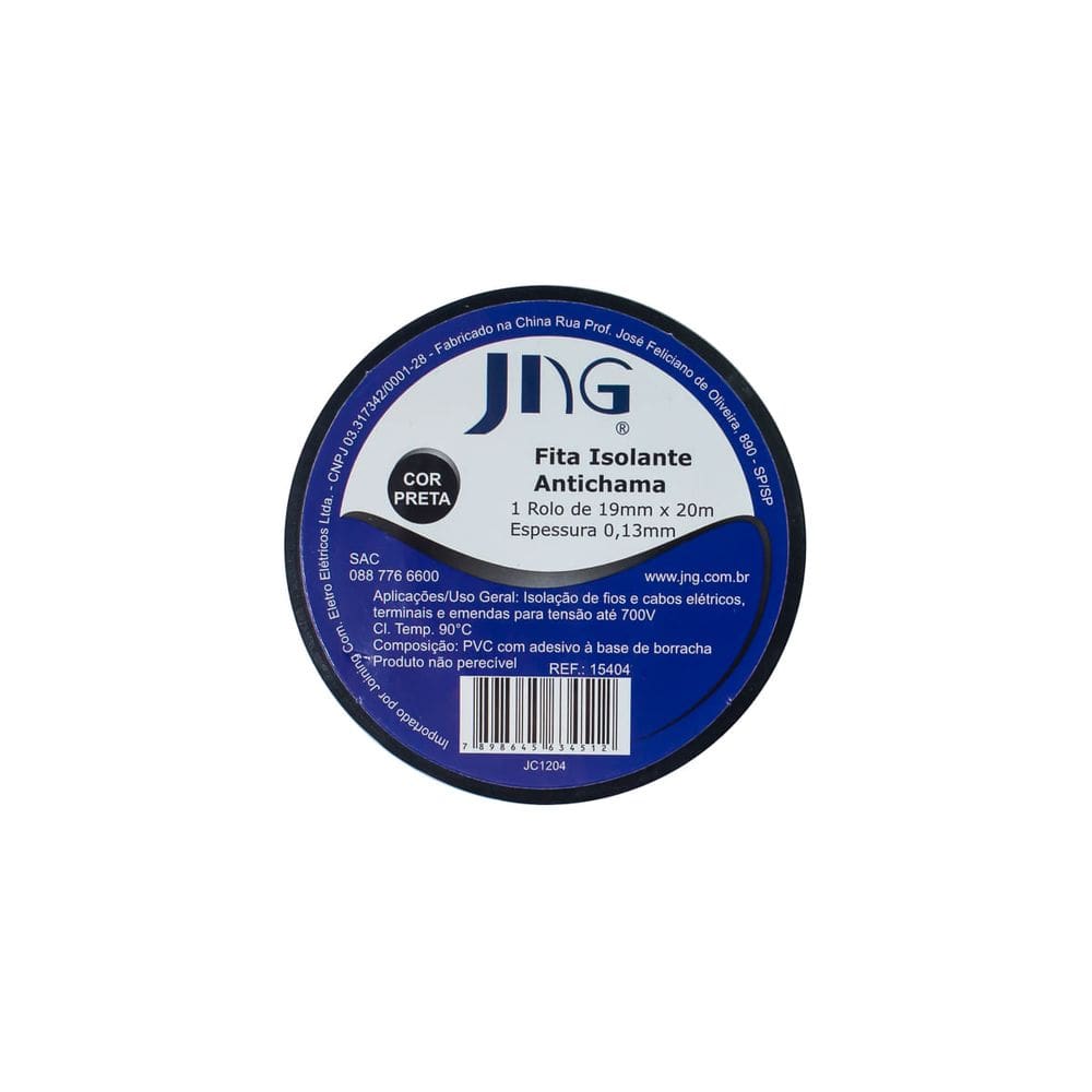 Fita Isolante Preta 19Mm 20M