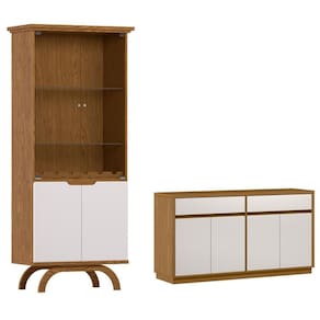 Cristaleira Vicenza com Aparador Buffet Ana Ype Off White – New Ceval