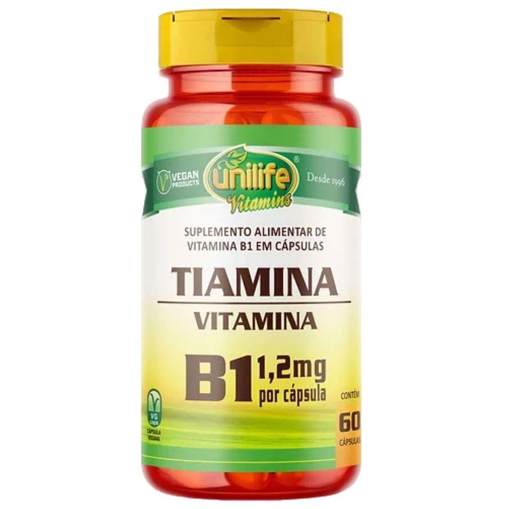 Vitamina B1 Tiamina Vegana 60 Cápsulas De 500Mg