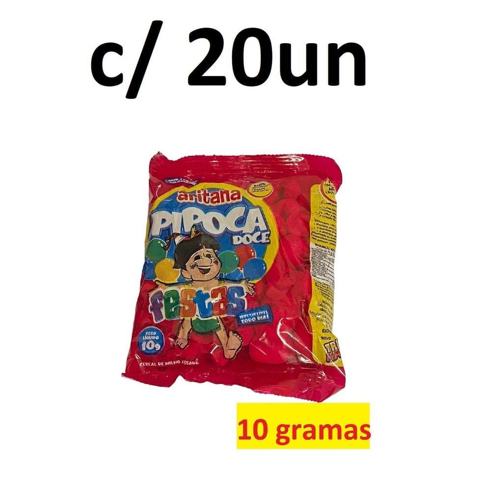 20 Unidades Mini Pipoca De 10Gr Aritana Festa São João