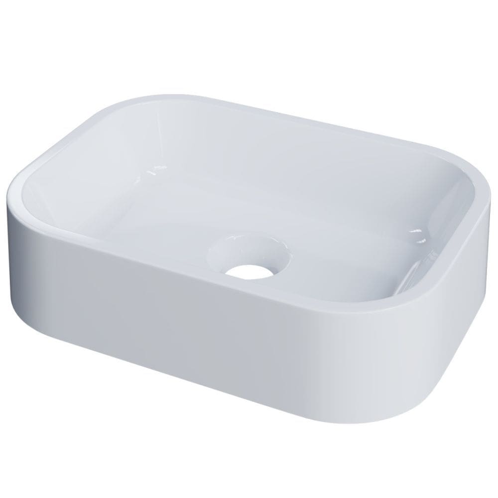 Cuba de Apoio Retangular Para Banheiro Lavabo C01 BR37W Branco - Lyam