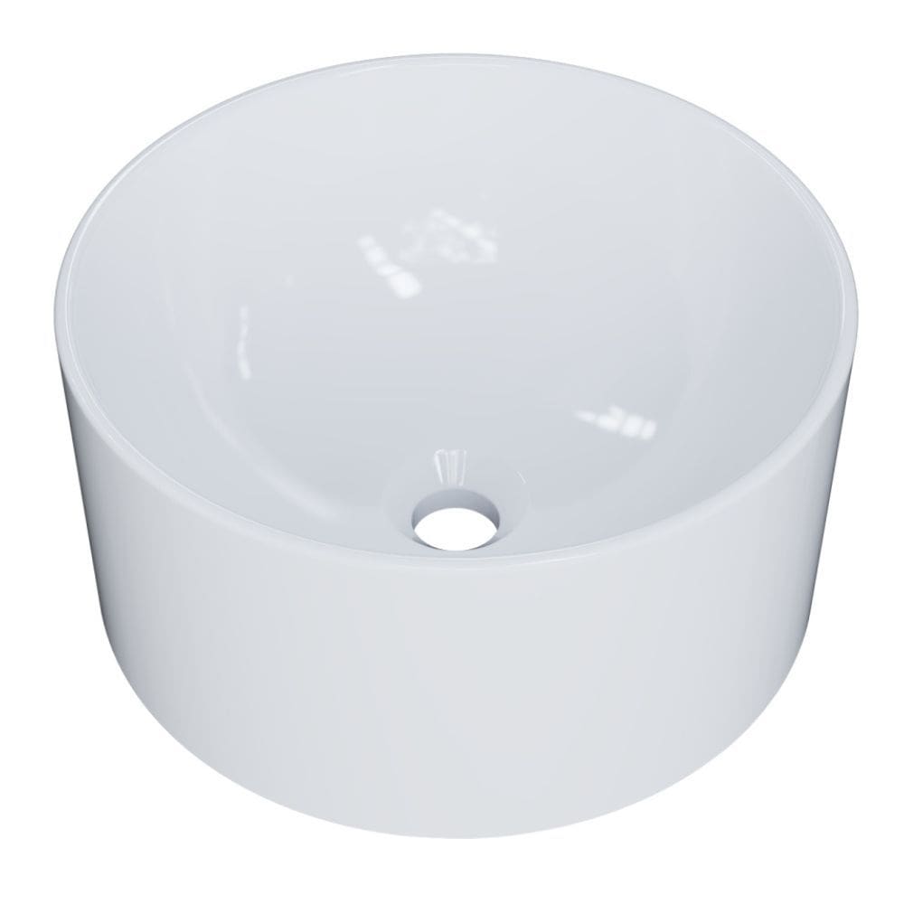 Cuba de Apoio Redonda Para Banheiro Lavabo C01 BL30W Branco - Lyam