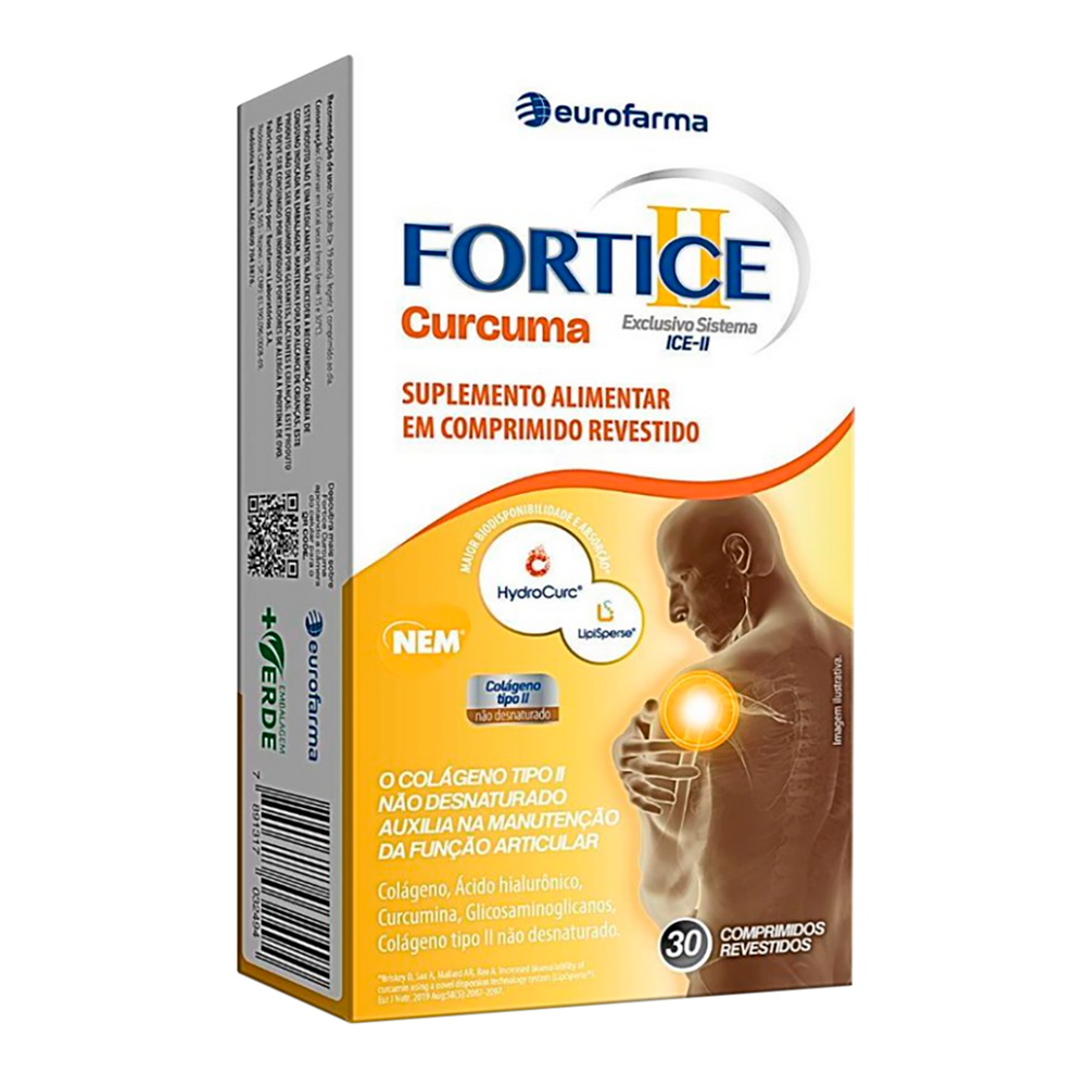 Fortice Curcuma Eurofarma 30 Comprimidos Revestidos