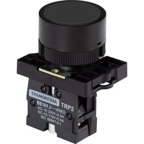 Botão De Impulso Tramontina Trp2-ea21 1na Preto Com Base De Plástico