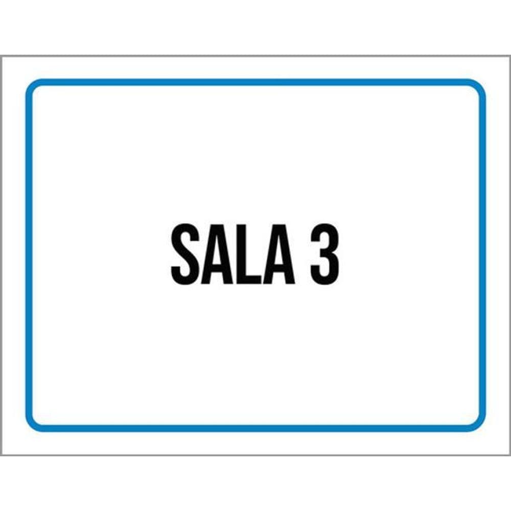 Kit 3 Placas Setor Azul Sala 3 36X46