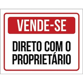 Kit 10 Placas De Vende-Se Direto Proprietário 36X46