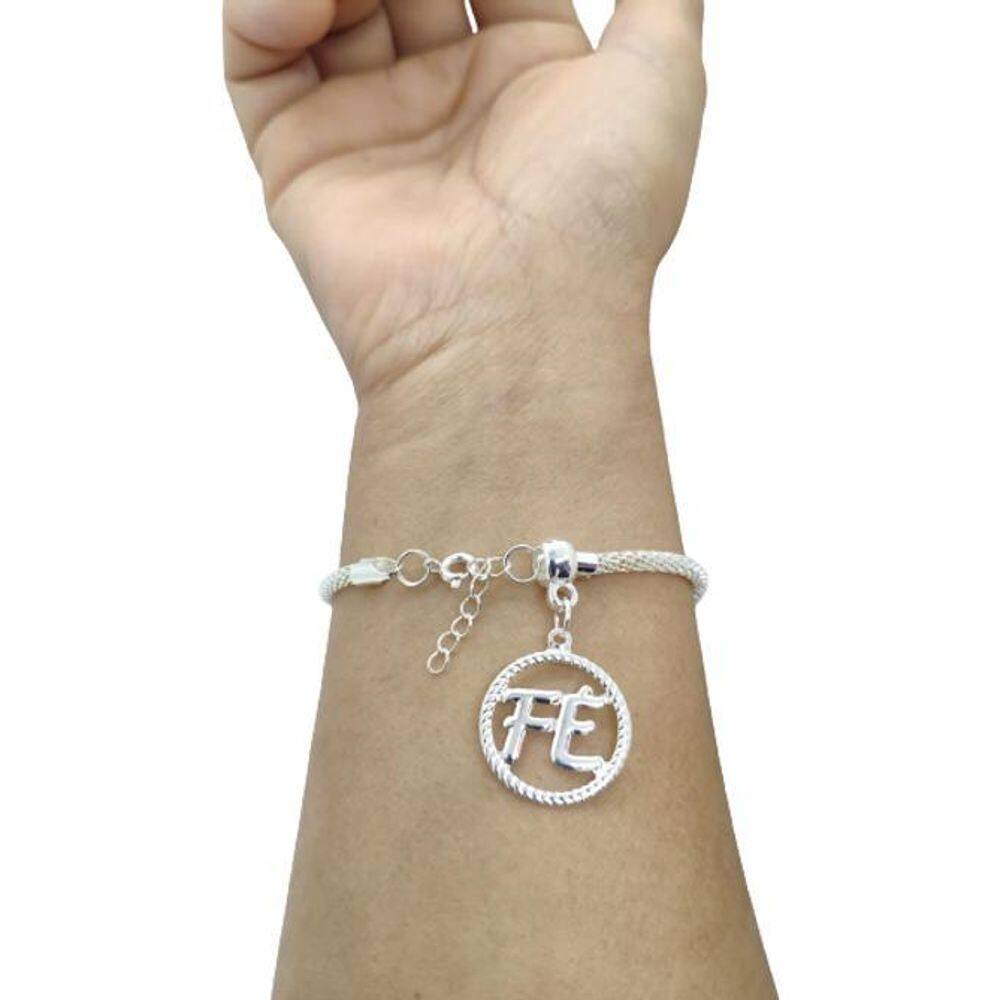 Pulseira Fé - Prateada