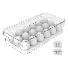 Kit 2 Organizador Porta Ovos Geladeira Com Tampa 18Un Ou