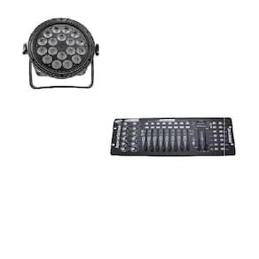 Kit 4 Par Led Slim Rgbwa + Uv 18X18W Onelight + Mesa Dmx 512