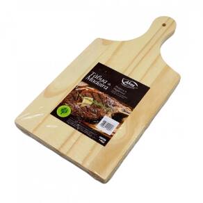 Tábua De Carne Churrasco Corte Madeira 40Cm Reforçada