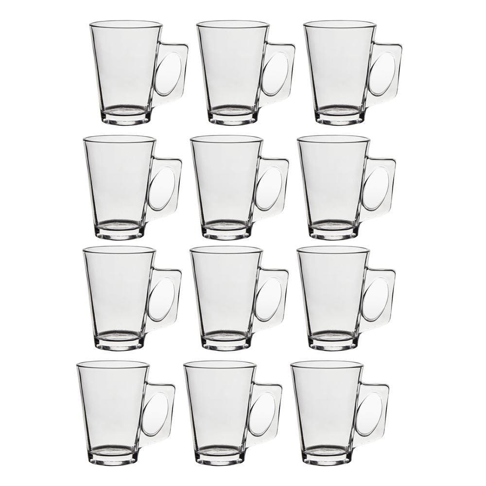 Jogo 12 Canecas De Vidro Casual 185Ml Class Home