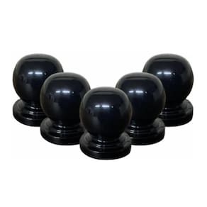 Kit 5 Puxador Ponto Para Móveis Bola 01 Furo Alumínio