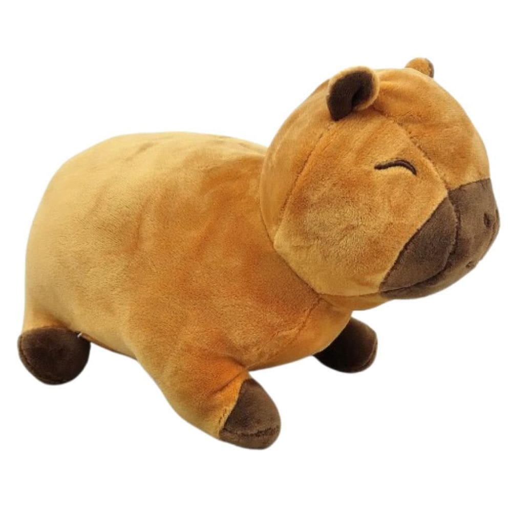 Capivara Pelúcia Marrom 22 Cm Comprimento Macia E Fofinha