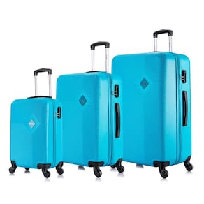 Kit mala de viagem Swiss Move PMG rodinhas 360 Zug azul ABS