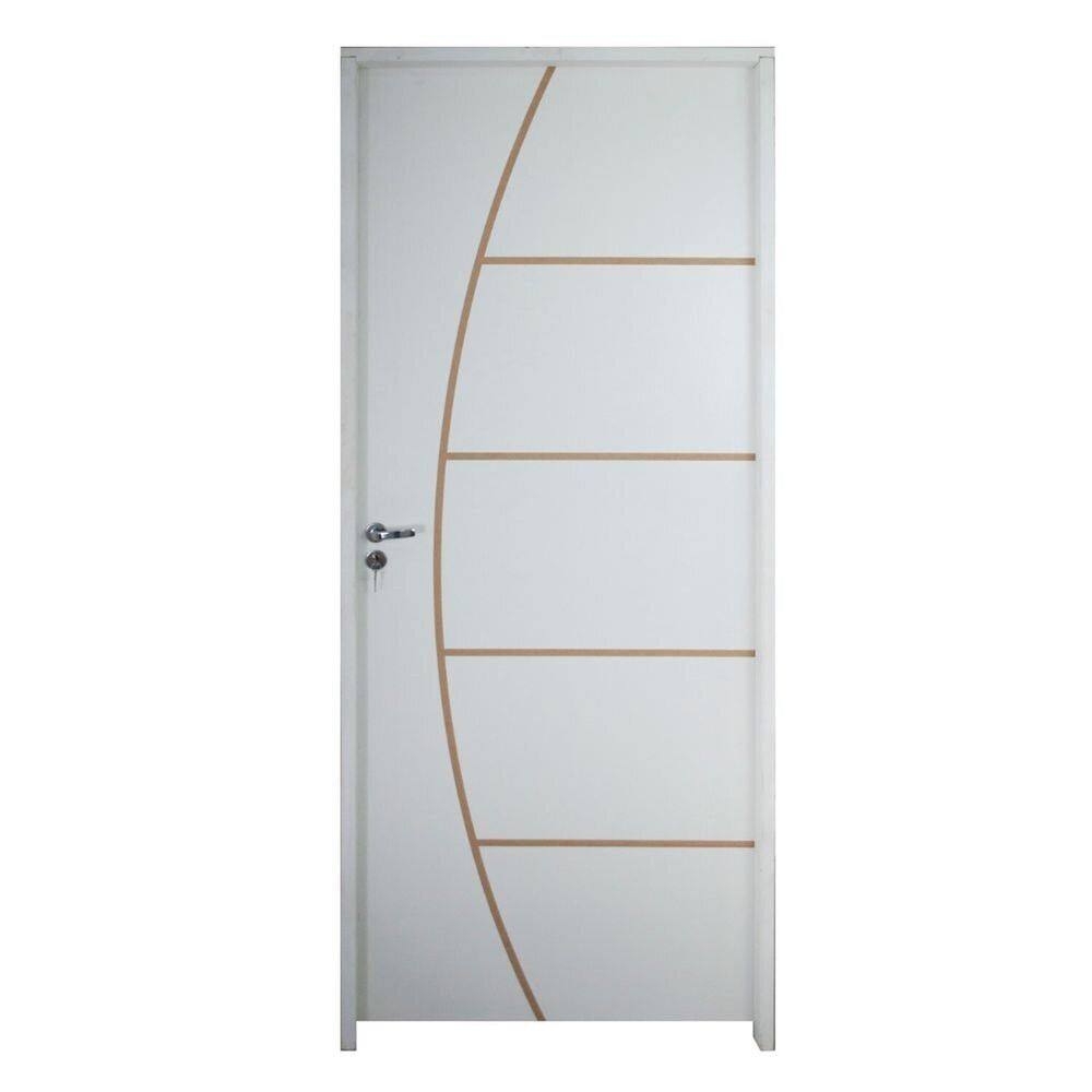 Porta Belissima 6 Prime Batente 14 Cm Fechadura Stilo Wc 72 X 2,10 Lado Direito.