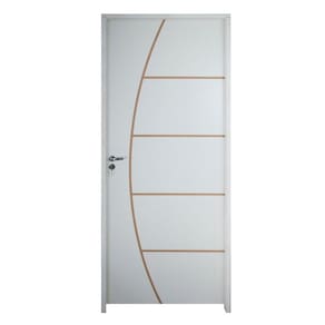 Porta Belissima 6 Prime Batente 09 Cm Fechadura Stilo Externa 62 X 2,10 Lado Esquerdo Branco