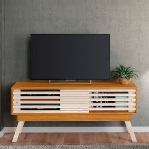 Bancada para Tv até 65 Polegadas Frizz 1.5m Cinamomo/Off White