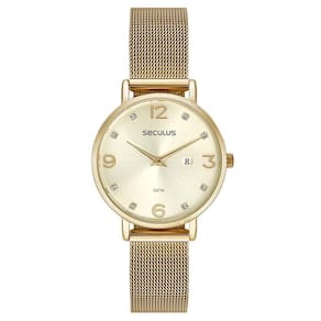 Relógio Seculus Feminino Ref: 77188Lpsvds1 Casual Mesh