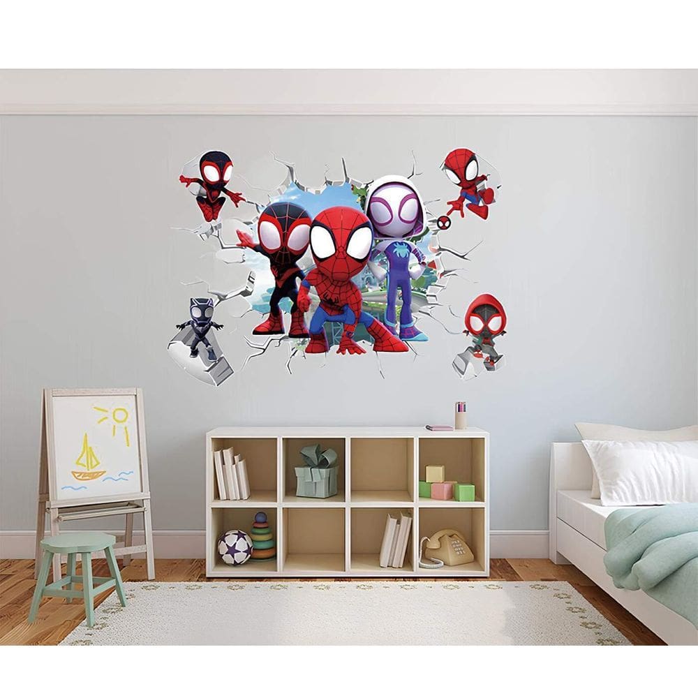 Adesivo De Parede Homem Aranha E Seus Amigos