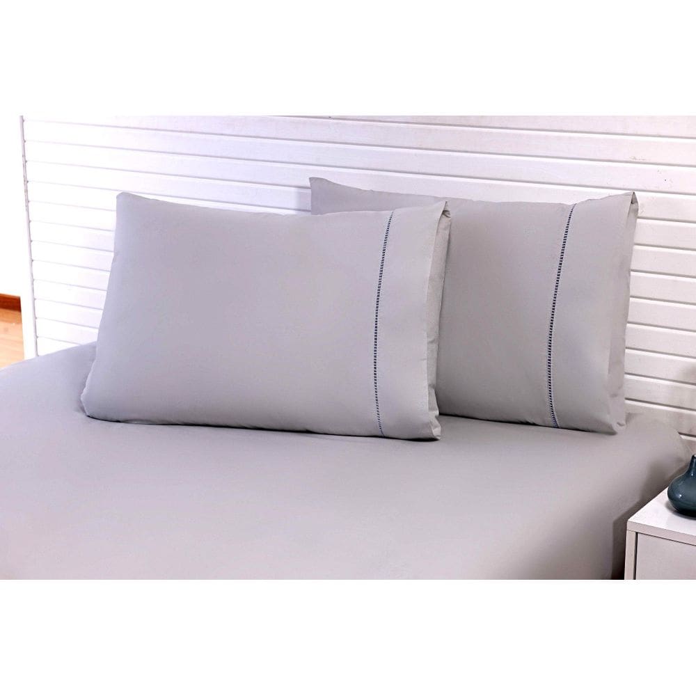 Kit 02 Fronhas 70X50Cm Percal 100% Algodo 300 Fios Ponto