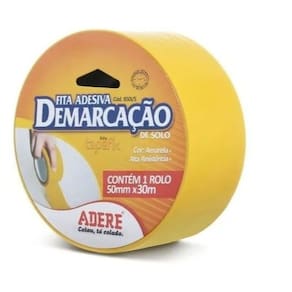 Fita Demarcação Solo Amarela - 50Mm X 30M - Adere