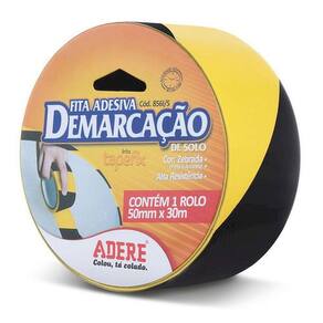 Fita Demarcação Solo Zebrada - 50Mm X 30M - Adere