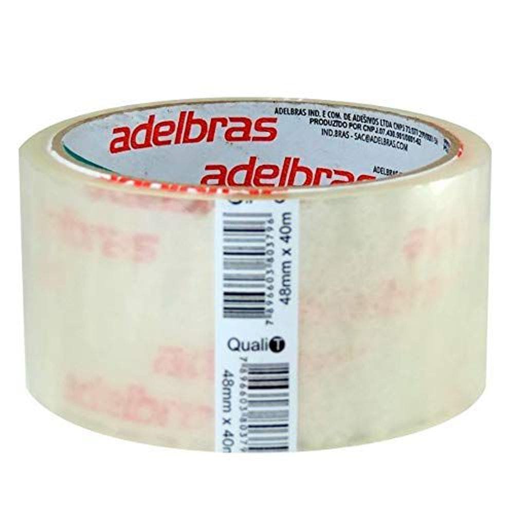 Fita Empacotamento Transparente - 48Mm X 40M - Adelbras