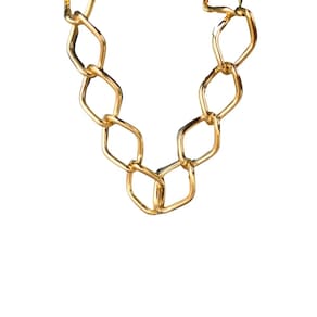 Pulseira Elo Losango Com Fecho Boia Folheado Em Ouro 18K