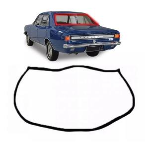 Borracha Vidro Traseiro Opala 4Pts Ate 1977 Luxo Friso Alum