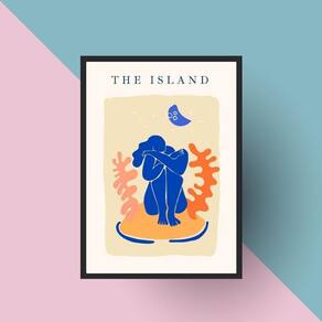 Quadro Arte Matisse - The Island 33X24Cm - Com Vidro