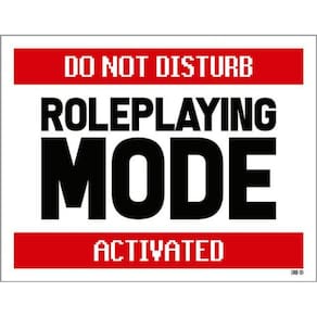Kit 10 Placas Decorativa Roleplaying Mode Activated 36X46